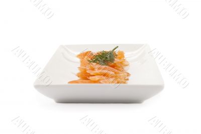 plate of smoked salmon