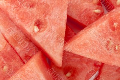 triangular slices of watermelons