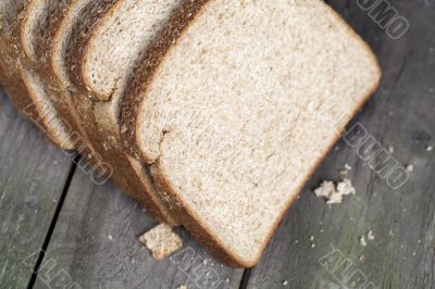 top view slice bread