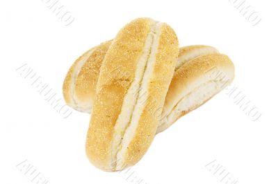two freshly baked bread