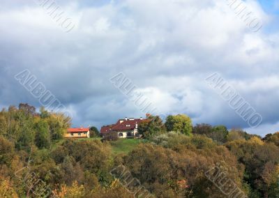 Rural landscape before the autumn storm