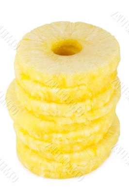 pile of pineapple slices
