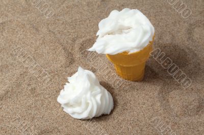 vanilla sundae in beach
