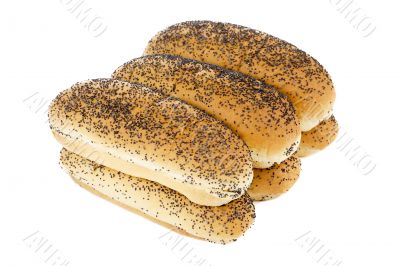 pile of bread with black sesame seeds