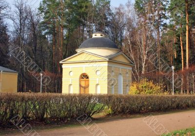 Classical construction with columns and rotunda 