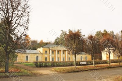 Old-time palace in the evening