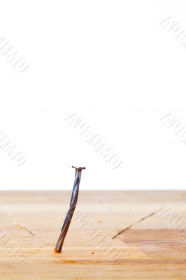 wood with nail