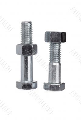 two bolts and two nuts