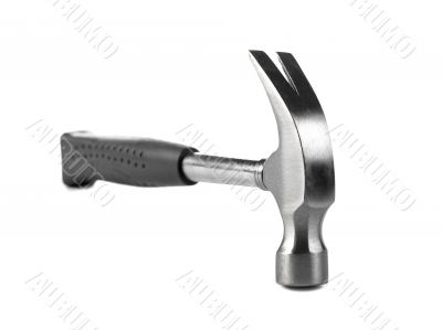 steel hammer with black handle