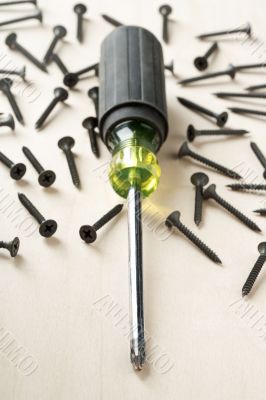 screw driver and screws