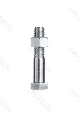 bolt with nut half way