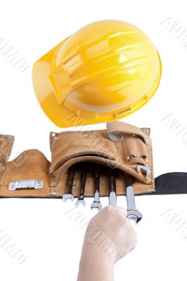 image of a person holding spanner