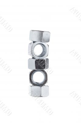 five nuts stacked