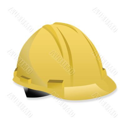 illustration of isolated yellow helmet on white background