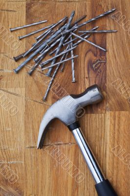 nails and a hammer