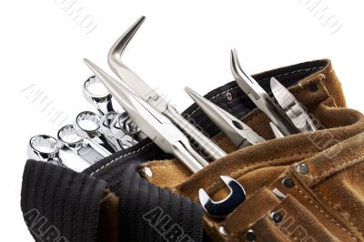 workers belt with tools 