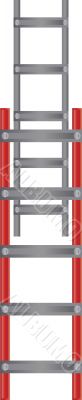 two ladders isolated on white
