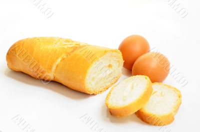 French Baguette with eggs