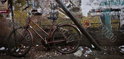 bike on wall