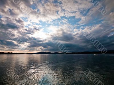 cloudy sky over water