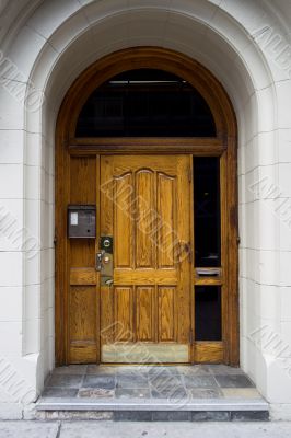 image of a closed door