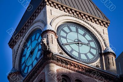 low angle view of clock tower