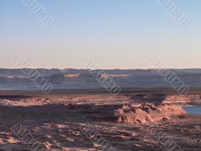 mountain range with clear sky in the background