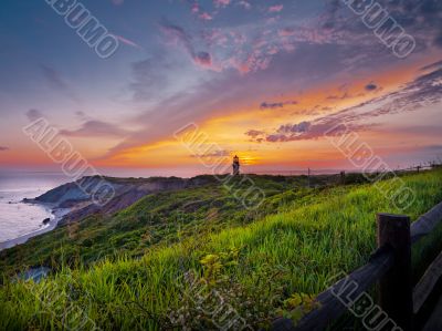 lighthouse sunset