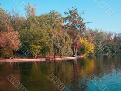 view of lake and trees