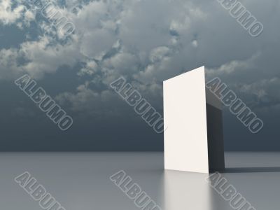 blank  white card