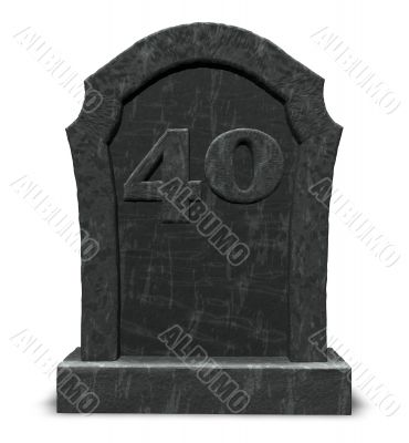 number forty on gravestone