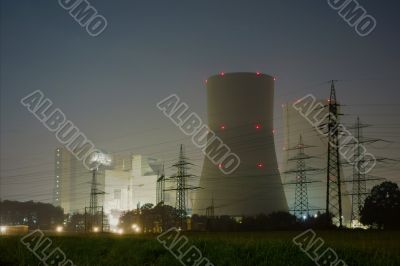 Nuclear Plant Hamm - Germany - at Night