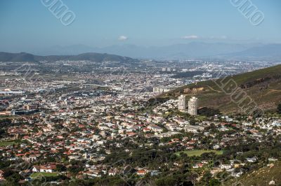 Aerial view of Cape Town