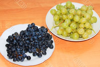 Grapes on the table