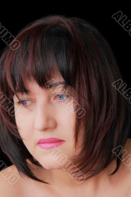 Woman with blue eyes