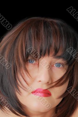 Woman with blue eyes