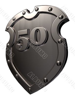number on metal shield