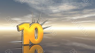 number with thorns