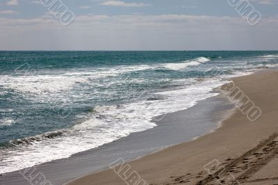 waves on the beach