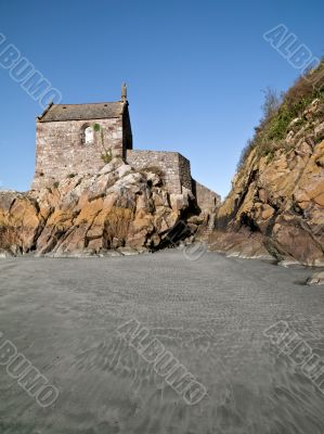 Small Building Set in Rock