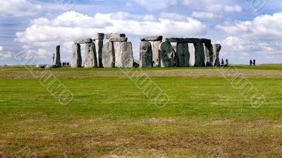 Stonehenge with clouds
