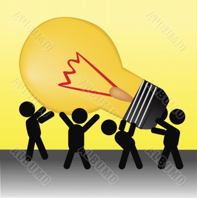 people holding idea bulb