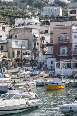 boats at harbor in capri