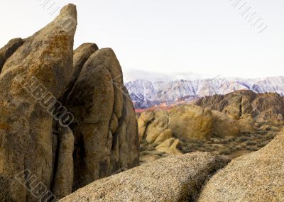 vivid mountains and stone desert