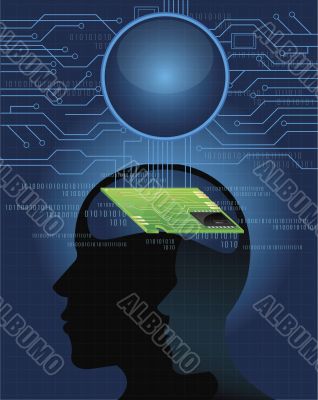 computer chips in human head