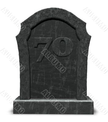 number seventy on gravestone