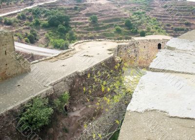 Walls and towers of the medieval crusaders fortress