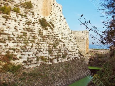 Wall of the medieval crusaders fortress