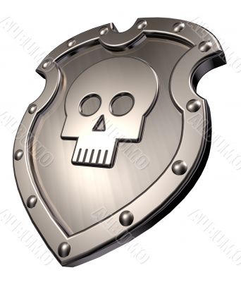 skull on shield