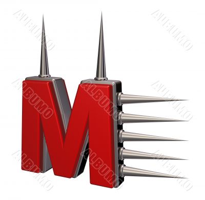 prickles letter m